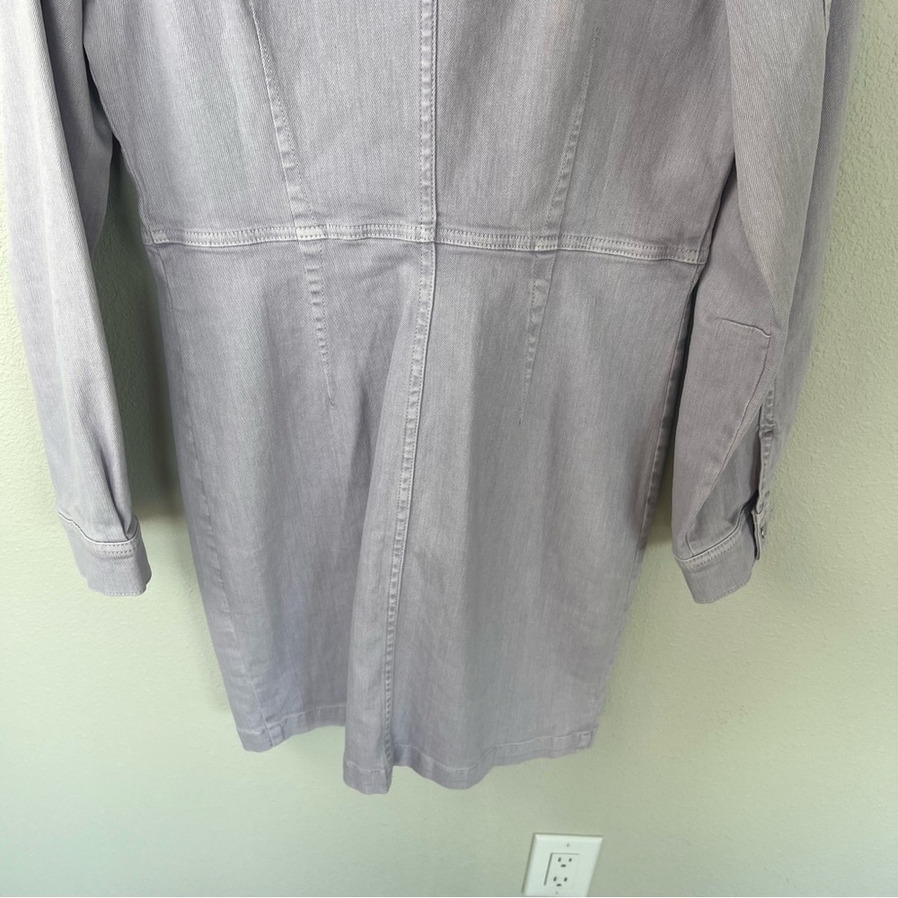 NWOT SAMSOE SAMSOE Bertha Denim Shirt Dress Lilac Purple Casual Women’s Large - Picture 14 of 14